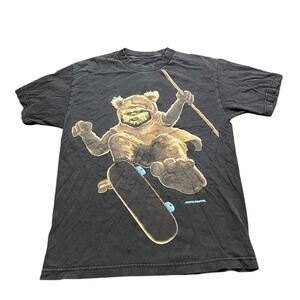 Skate Mental T-shirt Ewok Kickflip skateboarding Medium fade star‎ wars Y2K